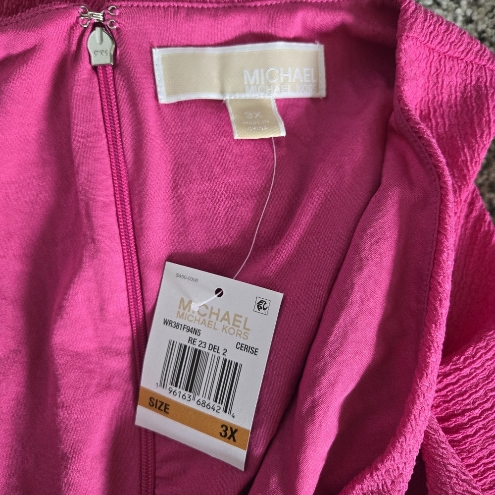 NWT Michael Kors Cross Neck Halter Sheath Dress Plus Size 3X - Picture 8 of 8